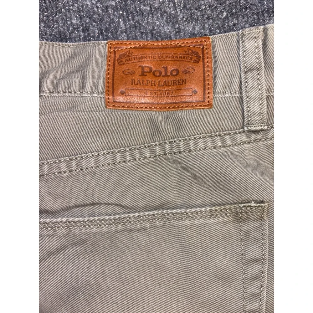 Polo Ralph Lauren Chino Pants Mens 36/30 Beige Pony Logo Flat Front Straight Leg